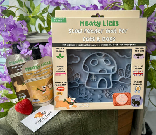 Meaty Licks Mushroom Cottage Slow Feeder