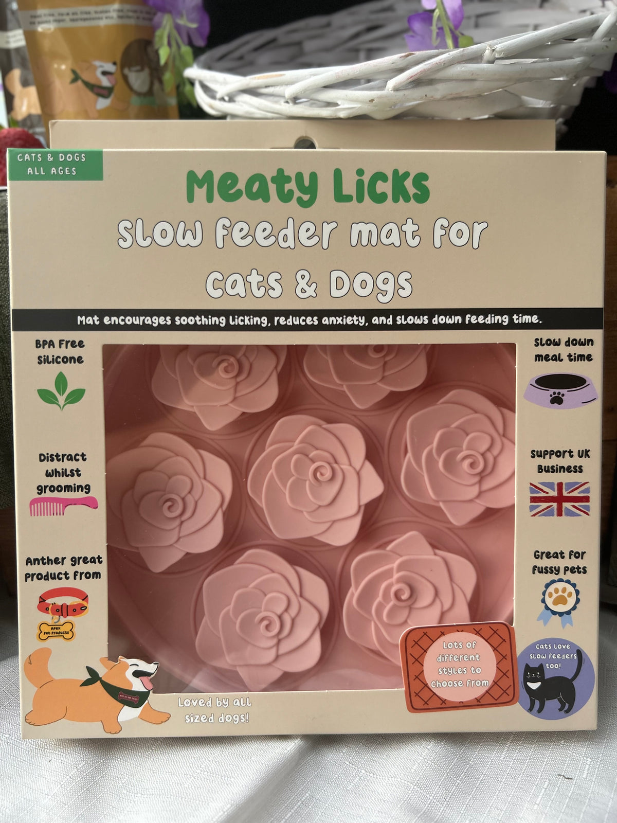 Meaty Licks Rose Garden Slow Feeder