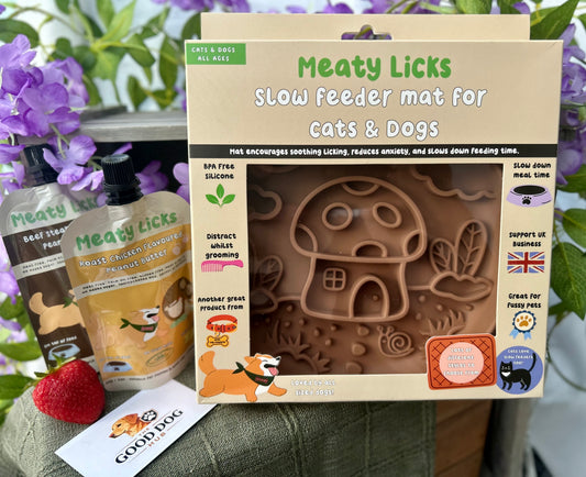 Meaty Licks Mushroom Cottage Slow Feeder